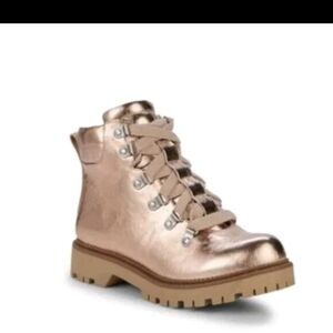 Circus,Sam Edelman,Kinsley Rose Gold Ankle Boots for Women,Size 8.5